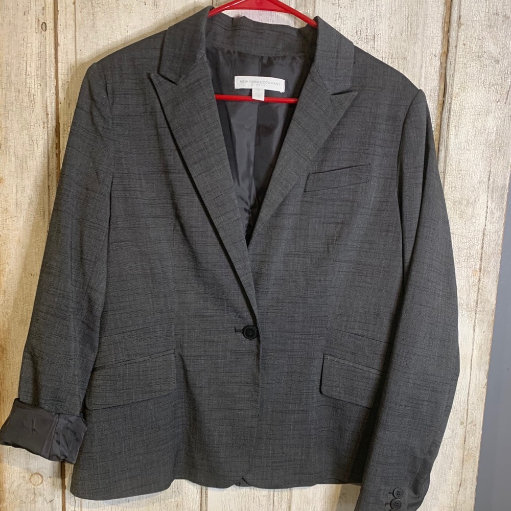 New York and Company Blazer gray/black thin lines